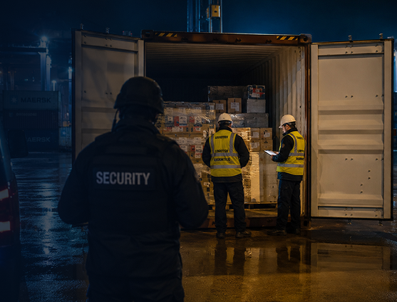 Inspección de carga en contenedor